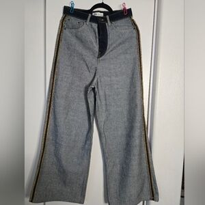 Zara Women's Jeans with Gold and Black Accents